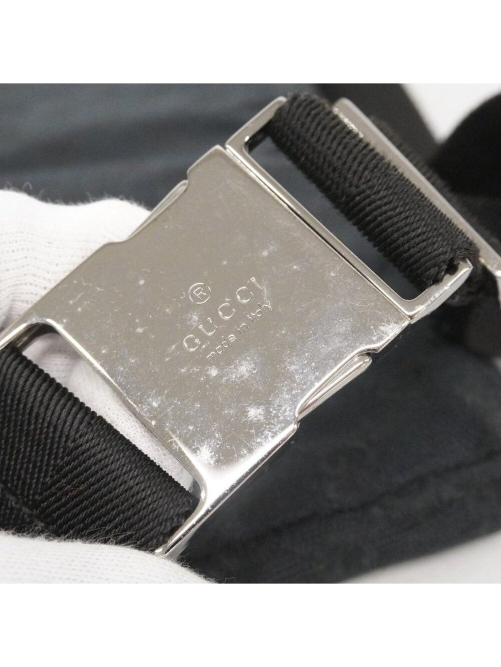 Gucci Waist Bag GG Canvas Black Silver - Picture 10 of 10